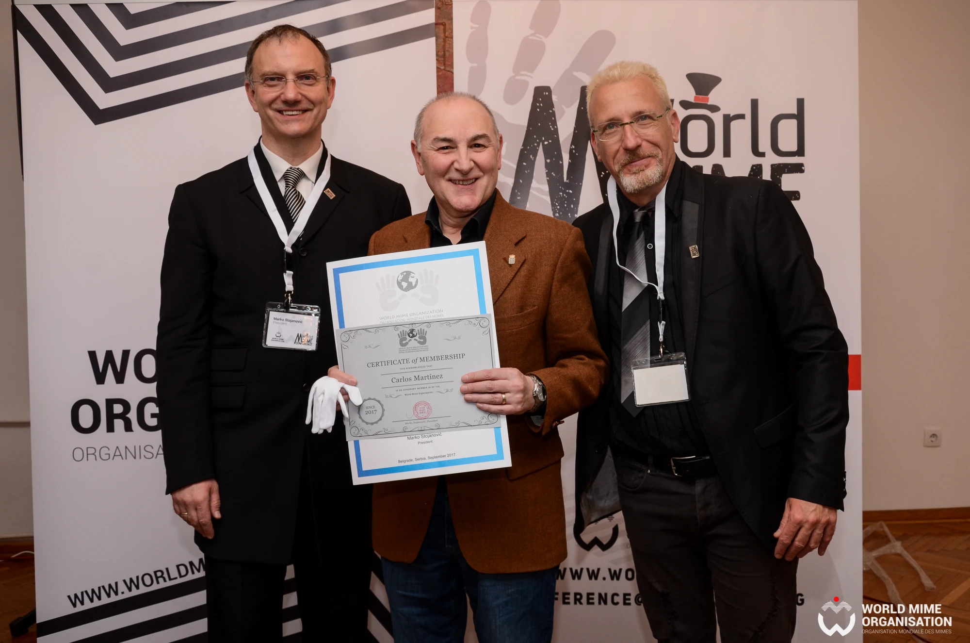 Die Auszeichnung durch die World Mime Organization